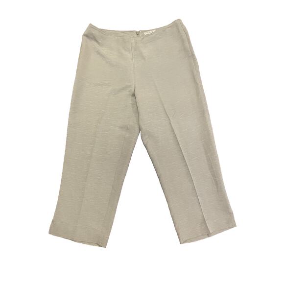 Tommy Bahama Women’s Pants size 12 100% Silk Cropped wide leg Trousers Capri VTG - Picture 1 of 5
